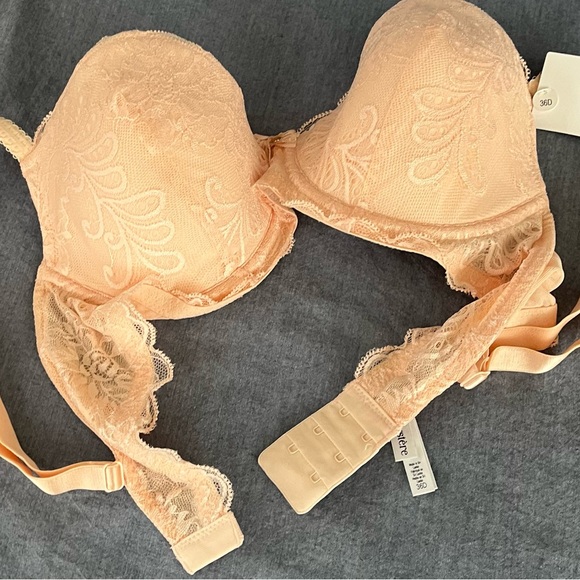 Le Mystere Sophia Women's Lace Full Fit Seamless Bra - Peach - Picture 6 of 14